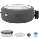 INTEX 28483E SimpleSpa Inflatable Hot Tub 4 Person Bubble Massage Spa: Includes Insulated Cover - Built-in QuickFill Inflation - Calming Jets - 77" x 26"